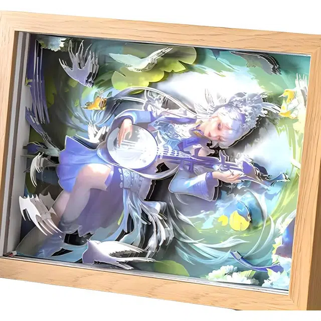 王者荣耀 杨玉环 银翎春语立体装饰画 谷圈装饰画