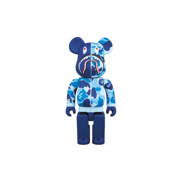 BE@RBRICK BAPE Camo Shark Blue