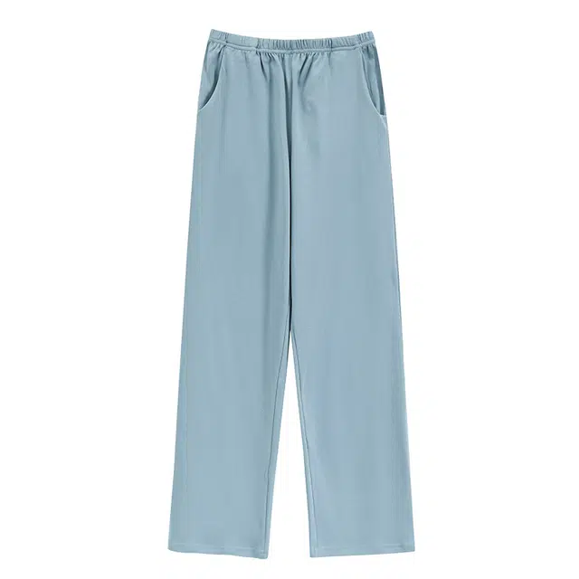 莫代尔 抗菌舒适亲肤可外穿休闲睡裤 女款 天蓝色
