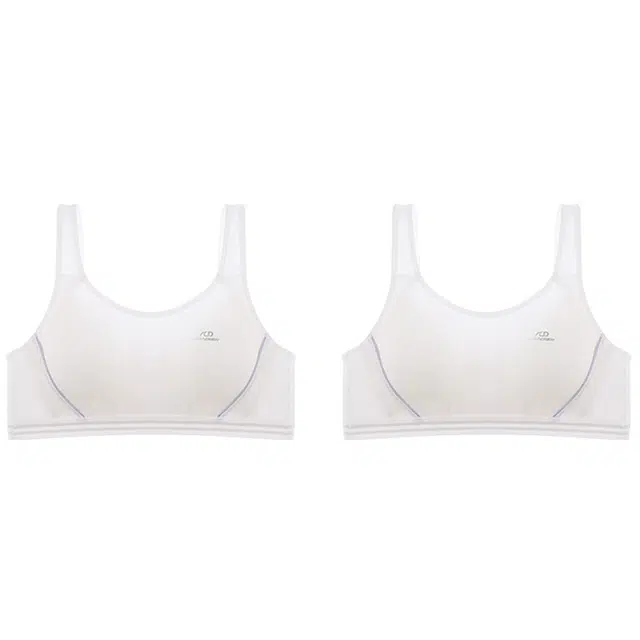 莫代尔 高弹舒适纯棉支撑贴合背心裸感柔软耐穿防震稳固底围清爽稳支文胸 女款 组合装