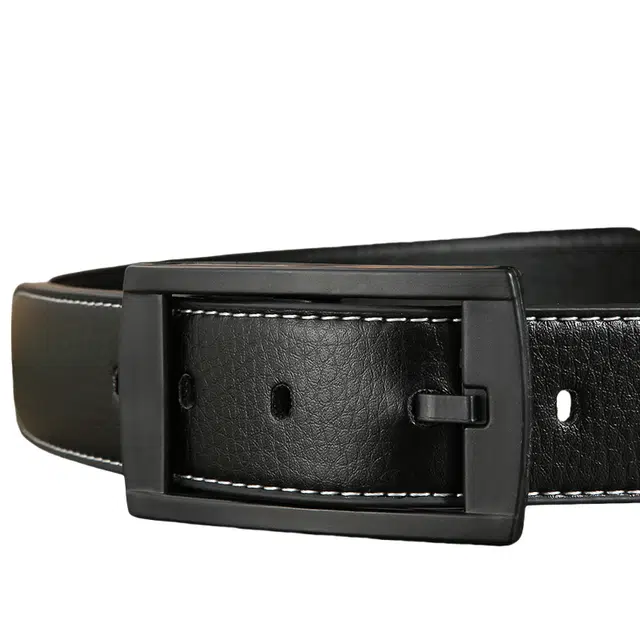 帝企鹅 真皮防过敏腰带纯塑料扣头男士过安检门男无金属裤带加长 皮带 男款