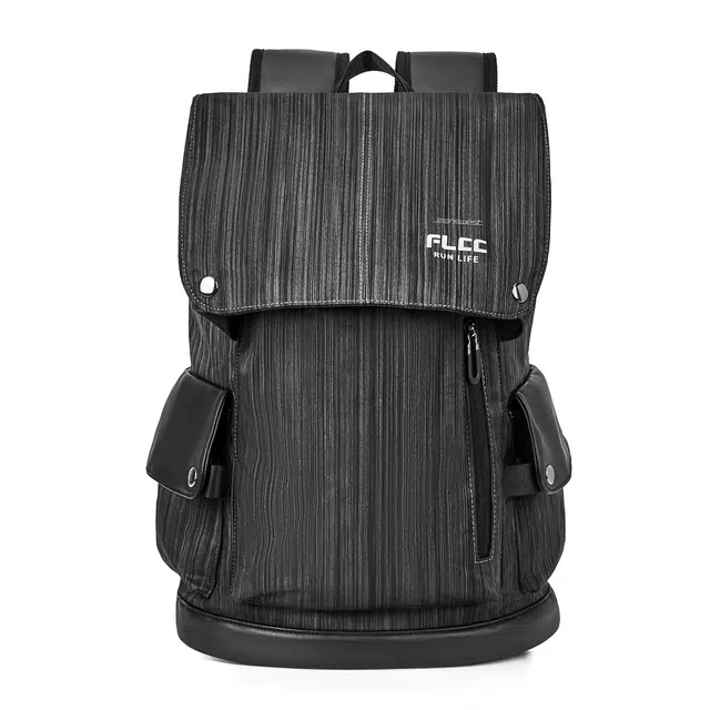 真维斯 时尚潮流高颜值初高中大学生上课大容量通勤多功能休闲百搭运动旅游出差 织物 双肩包书包背包旅行包 常规 男款 黑色