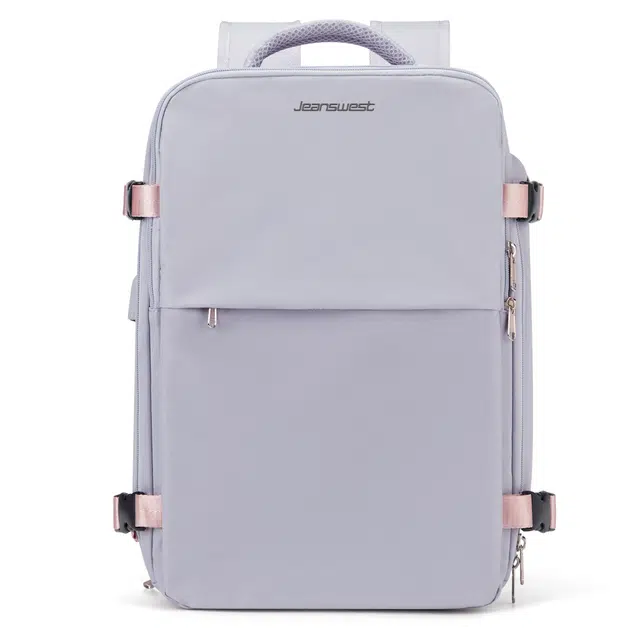 真维斯 日系休闲百搭高颜值短途出差游大容量收纳多功能健身训练瑜伽游泳外出 织物 背包双肩包旅行包 常规 女款 浅紫色