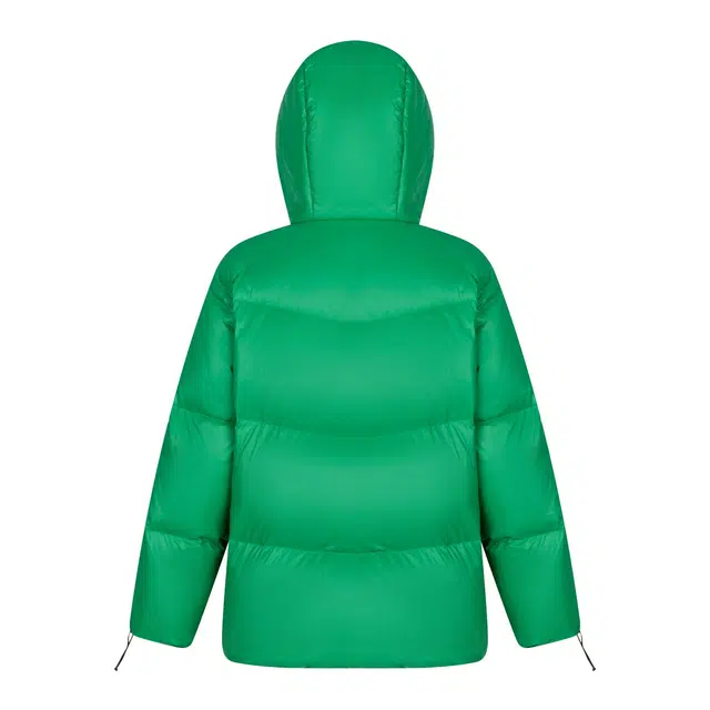 艾莱依 加厚款风琴褶纯色羽绒服 女款 炭黑