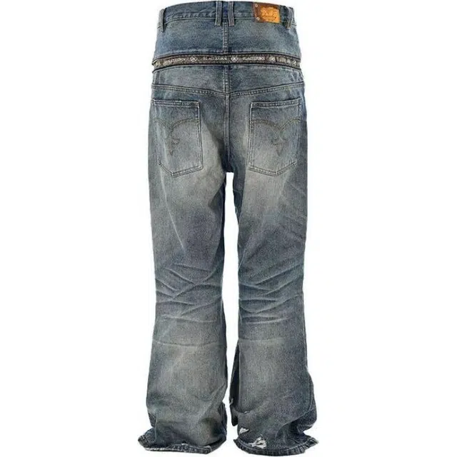 GLACIERBOY ZIPPER WASHED BAGGY JEANS