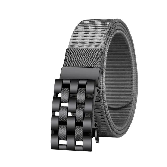 帝企鹅 保罗男士户外运动防刮耐磨 自动扣成人裤腰 帆布 腰带 男女同款情侣款