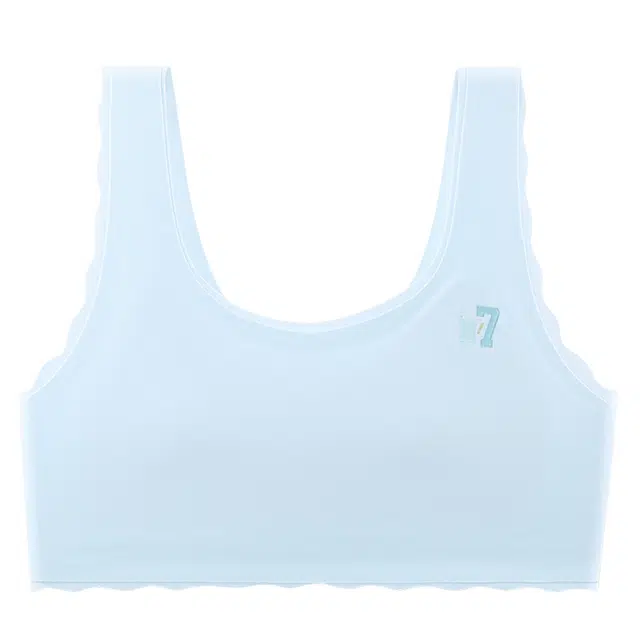 浪莎 舒适轻薄纯色隐形柔软亲肤运动透气文胸 女款 蓝色