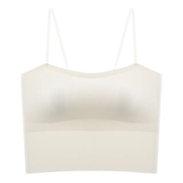 浪莎 无痕聚拢型防滑透气稳固不掉隐形舒适柔软亲肤不漏点文胸 女款 牙白