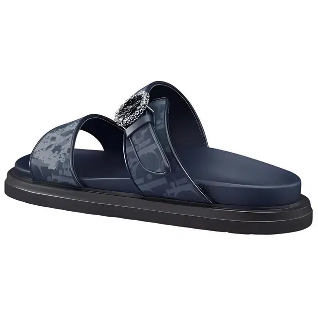 Dior Tears Denim Slides Blue
