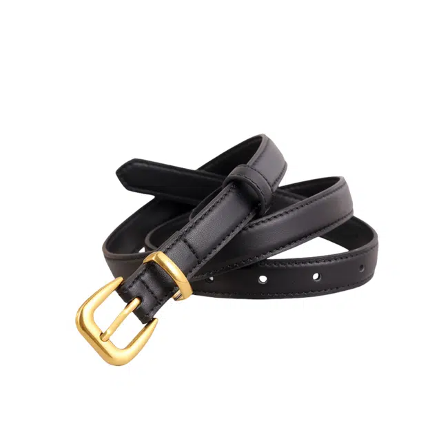 帝企鹅 头层牛皮女士腰带金属扣配牛仔裤带 皮带 女款