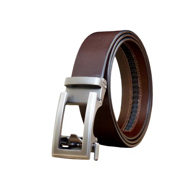 帝企鹅 头层牛皮务裤带真皮中年休闲正装青年自动扣腰带 皮带 男款