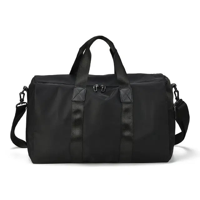 木村耀司 短途出差轻便大容量便携手提运动干湿分离 涤纶 健身包行李包旅行包 大号 男款 黑色