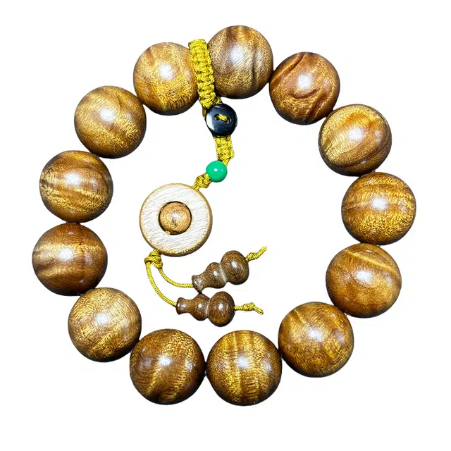 吉千年 吉祥富贵福运绵长 轻奢 金丝楠 木作手串 男女同款情侣款 阴沉木