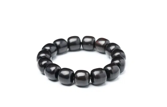 三檀小舍 国风国潮 霸气招财文玩念珠佛珠桶珠老型珠 黑檀 手串 男女同款情侣款