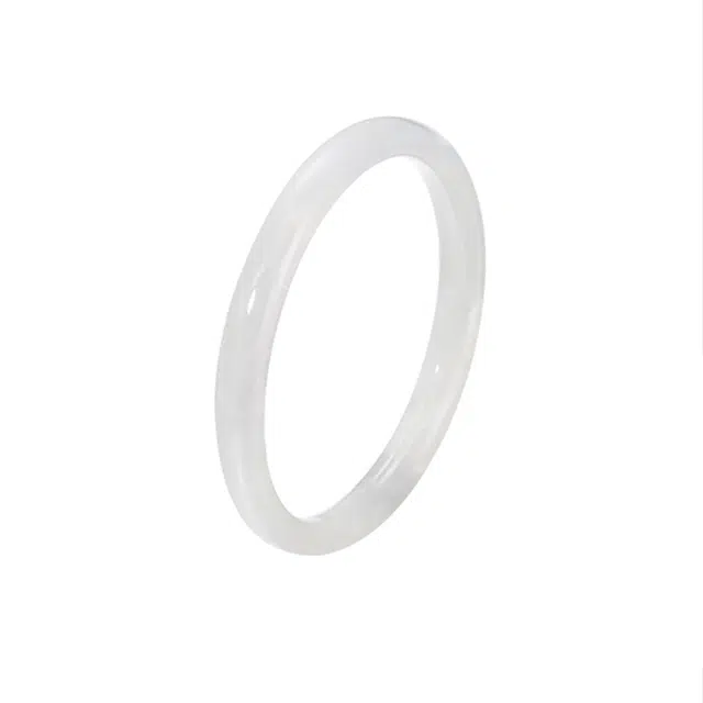 周百福 白月光 古香小众古色显白透亮水润 清冷感古风新中式汉服旗袍一步一响素雅气质叮当 琉璃 玉石手镯 女款