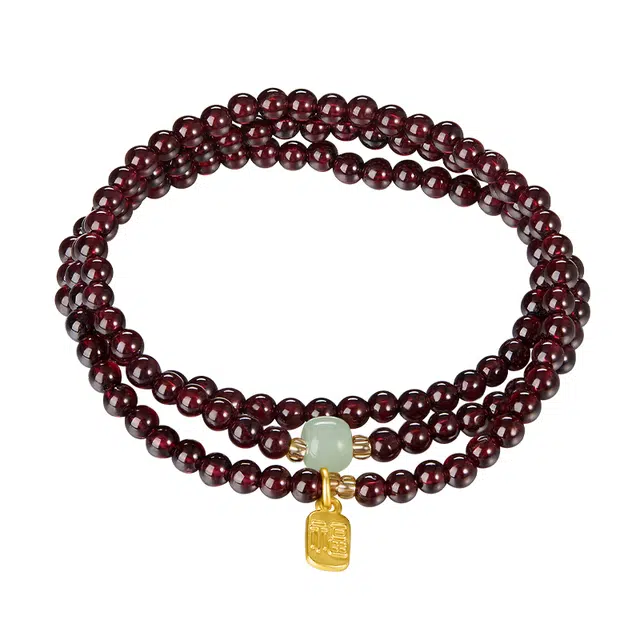 迷颂玛 新品小众设计玉石髓三圈手链温柔气质大方高级感日常通勤 个性显白不挑人 玉髓 手串 女款