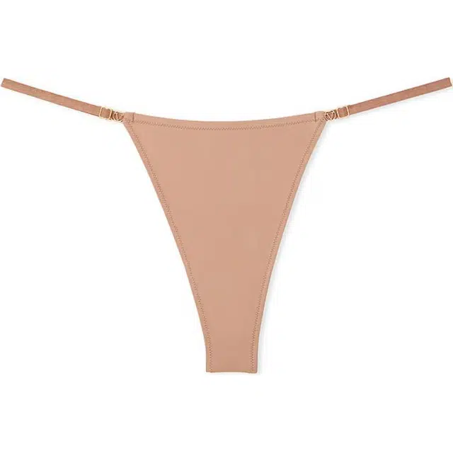 Victoria's Secret DREAM ANGELS Lace Trim Thong Panty Praline 1