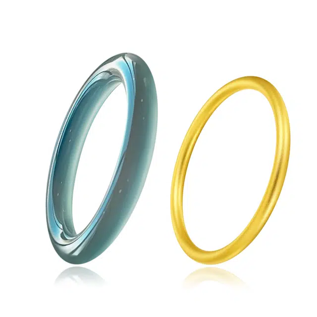 谧月珠宝 一步一响 新中式库里蓝素圈镯 国潮轻奢民族风小众高级复古简约百搭气质优雅 旗袍汉服 玛瑙 玉石手镯 女款