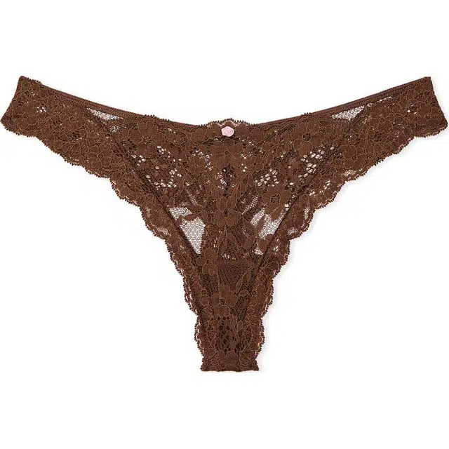 Victoria's Secret DREAM ANGELS Lace Thong Panty Ganache 1