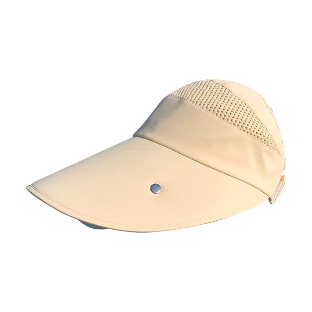 南极人 遮阳帽子夏季电动车骑行大檐空顶帽户外带镜片太阳帽 聚酯纤维 防晒帽 女款