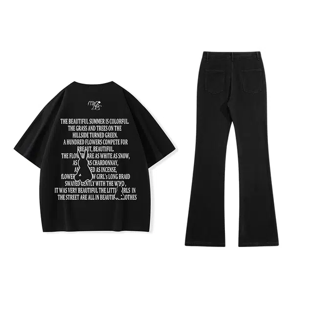 八哥 美式复古高街百搭休闲运动套装 男女同款