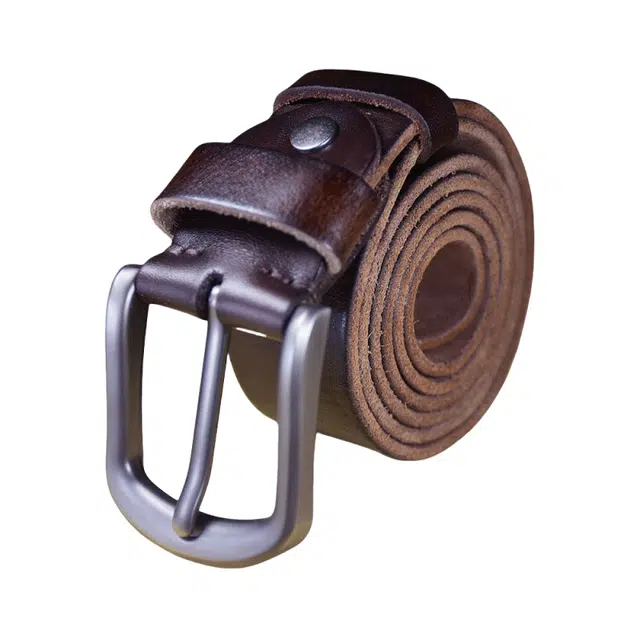 帝企鹅 真皮针扣青年 休闲牛仔裤裤带 牛皮 皮带 男款