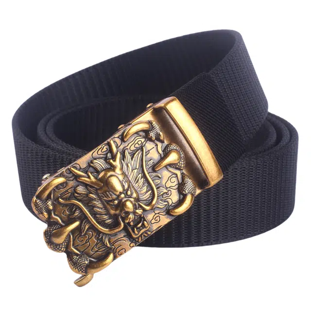 帝企鹅 大码休闲裤青年牛仔无孔免打孔商务加长尼龙帆布 腰带 男女同款情侣款