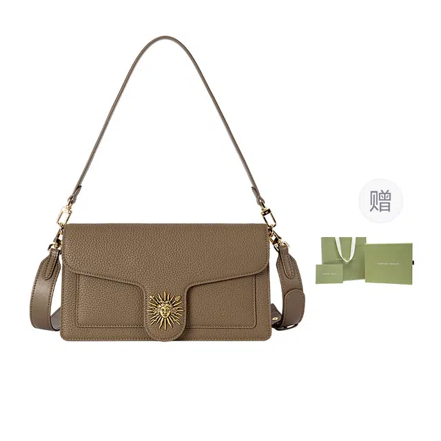 Vanessa Hogan Solar Series Accordion Bag Elephant Grey/Burgundy