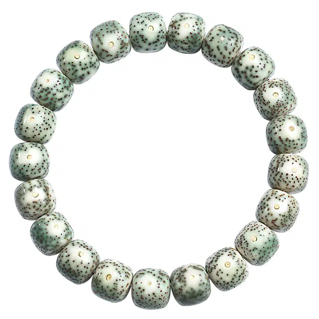 木盛缘 阴皮石玉料老型桶珠 星月菩提 手串 男女同款情侣款