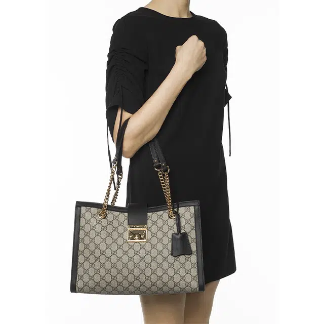 GUCCI Padlock Logo Tote