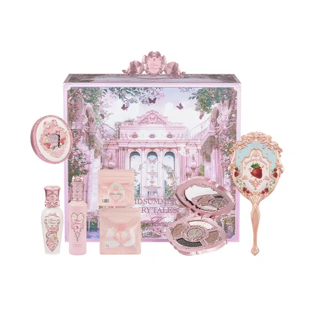 花知晓 叙意礼盒彩妆套组 自然哑光 唇釉腮红眼影易上色