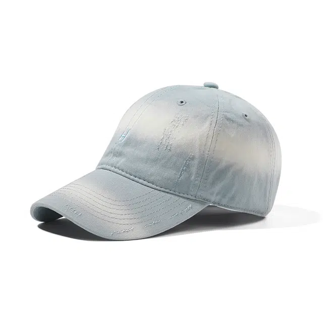 浪莎 新款初秋水洗牛仔色渐变棒球帽复古时尚百搭纯色遮阳防紫外线帽子 轻薄款 鸭舌帽 男女同款情侣款