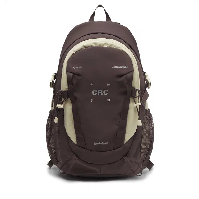 中国李宁 潮流百搭便携休闲 锦纶 双肩包 男女同款情侣款 混沌褐色