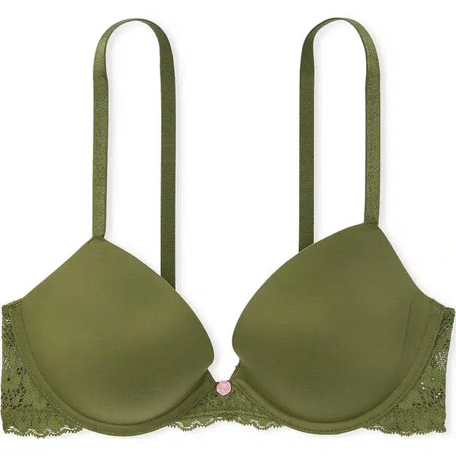 Victoria's Secret Dream Angels Lace Push-Up Bra Woodland Green