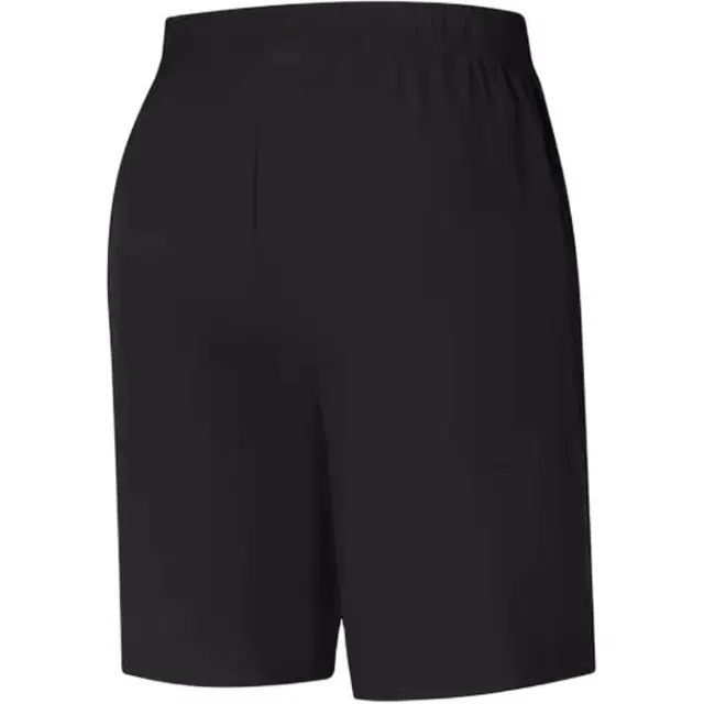 乔丹 男子跑步系列 透气纯色中腰直筒运动短裤 男款 黑色