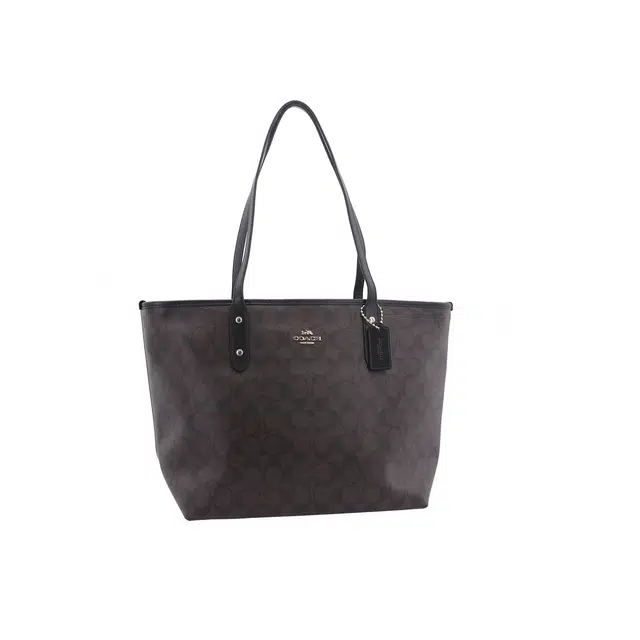 Glamorous large tote weekender bag in black weave