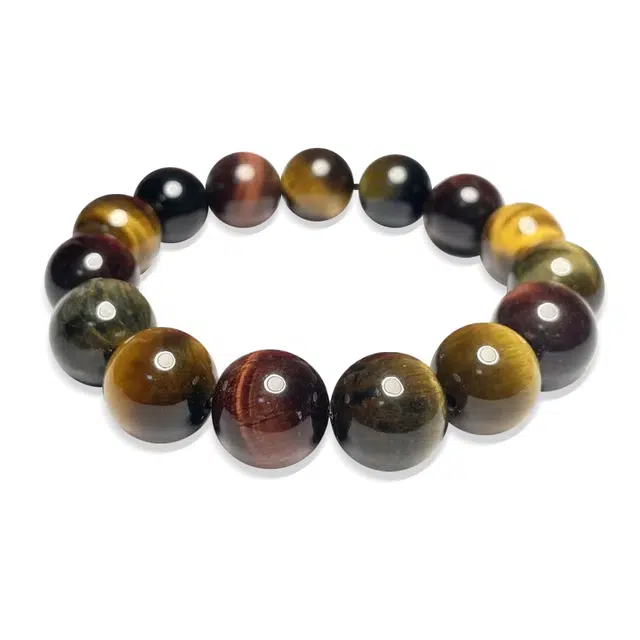 谧月珠宝 国潮风个性精致高级小众 轻奢复古好运古典盘玩文玩霸气通勤 虎眼石 手串 男女同款情侣款