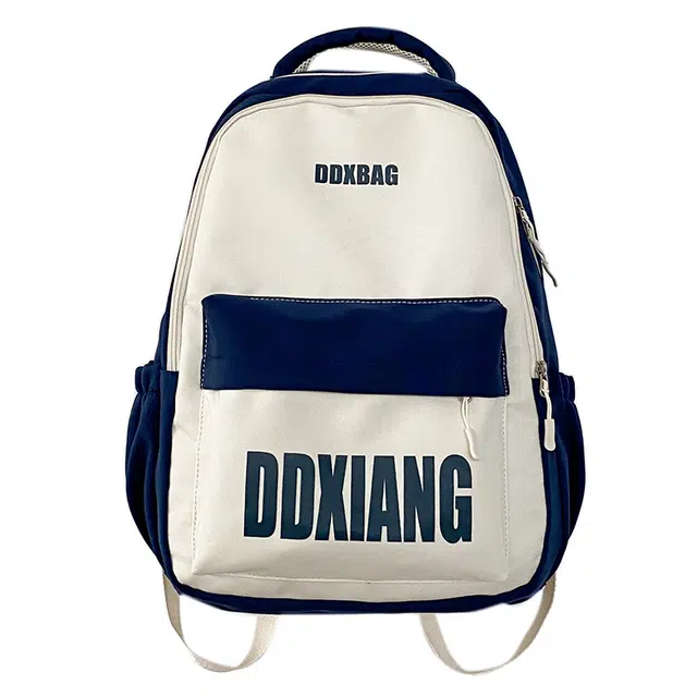 帕克熊 潮流流行小众字母印花 尼龙 双肩包 男女同款情侣款 多色