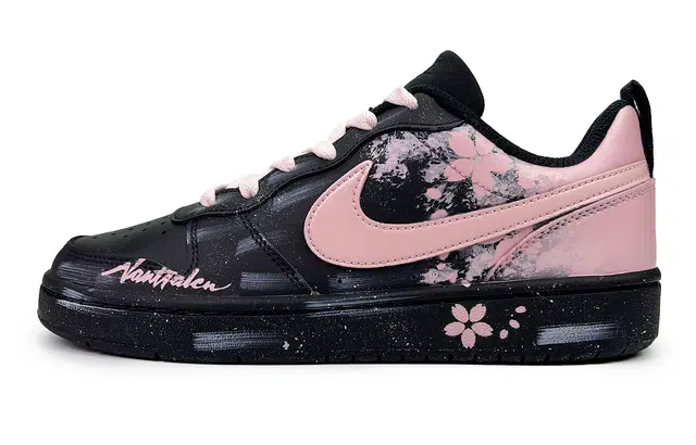 Nike Court Borough Low GS Black Pink