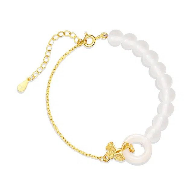 万娜 三生有杏 平安扣 小众新中式 国潮古风转运珠 玛瑙 手链 女款