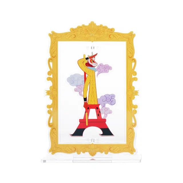 上美影 潮玩元宇宙大闹天宫齐天大圣巴黎铁塔孙悟空葫芦兄弟葫芦娃蛇精 创意国潮镭射转转旋转立牌摆件