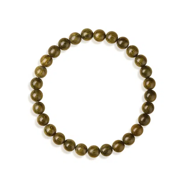 谧月珠宝 新中式国潮转运复古高级感小众轻奢民族风文艺个性国风优雅大气 檀木 木作手串 男女同款情侣款 绿檀