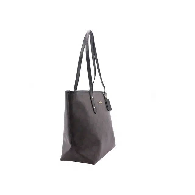 Glamorous large tote weekender bag in black weave