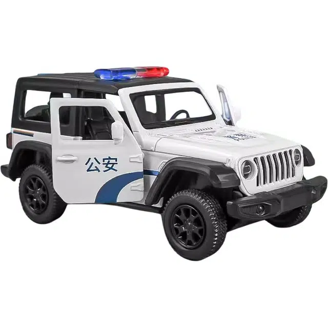 卡威 回力玩具车警察车 合金汽车 成品模型