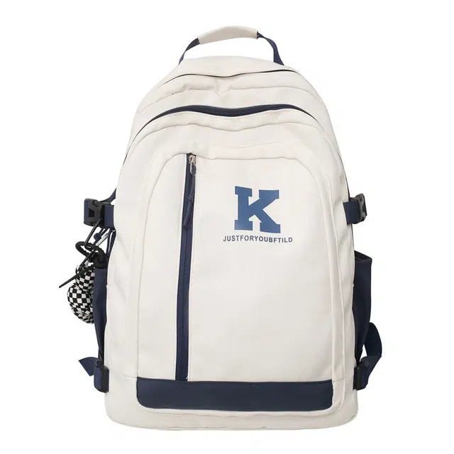 爱尔绅特 简约字母休闲校园 尼龙 双肩包 男女同款情侣款 多色