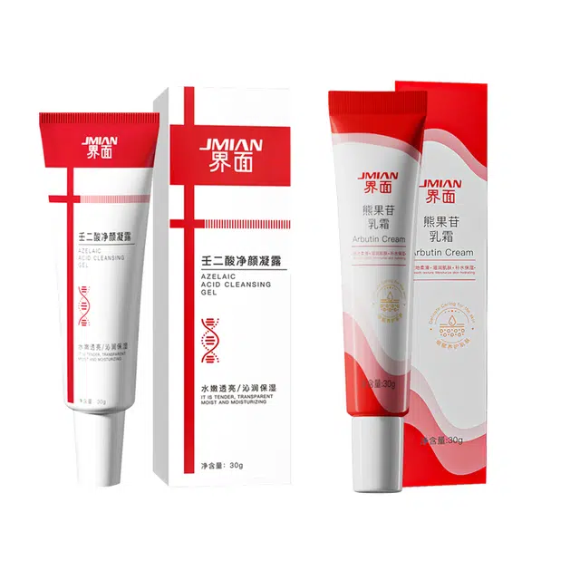 界面 积雪草壬二酸净颜凝霜+水杨酸细致毛孔霜 清洁 去黑头提亮淡痘印滋润祛痘舒缓补水