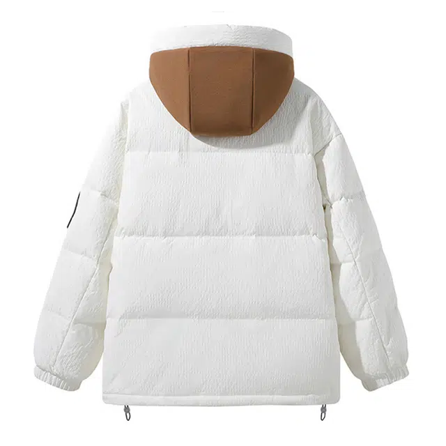 人本 宽松加厚保暖抗寒连帽羽绒服 男女同款