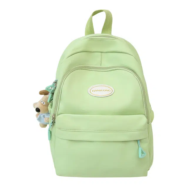 醇龙 多色百搭日系韩版纯色通用 尼龙 双肩包 常规 男女同款情侣款 黑/白/黄/绿/粉