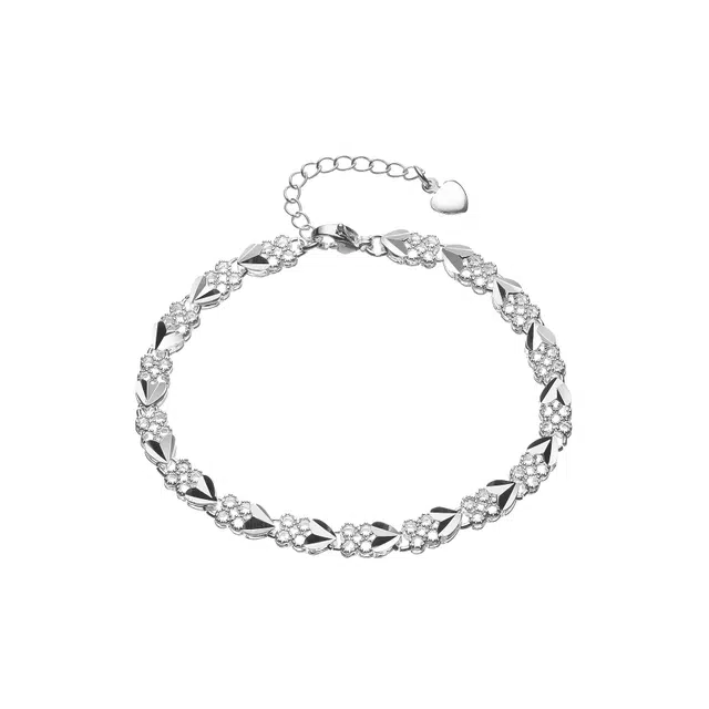 聆听花开 简约四叶草手饰 轻奢精致小众设计高级感 小清新清冷感个性时尚气质百搭可调节新款潮流可调节 合金 手链 女款