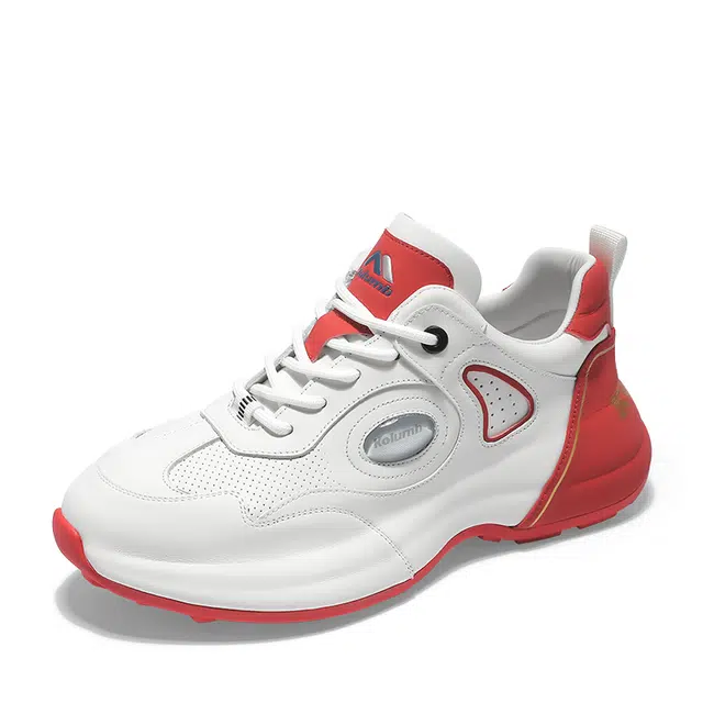 哥仑步 透气舒适 低帮 生活休闲鞋 男款 白红